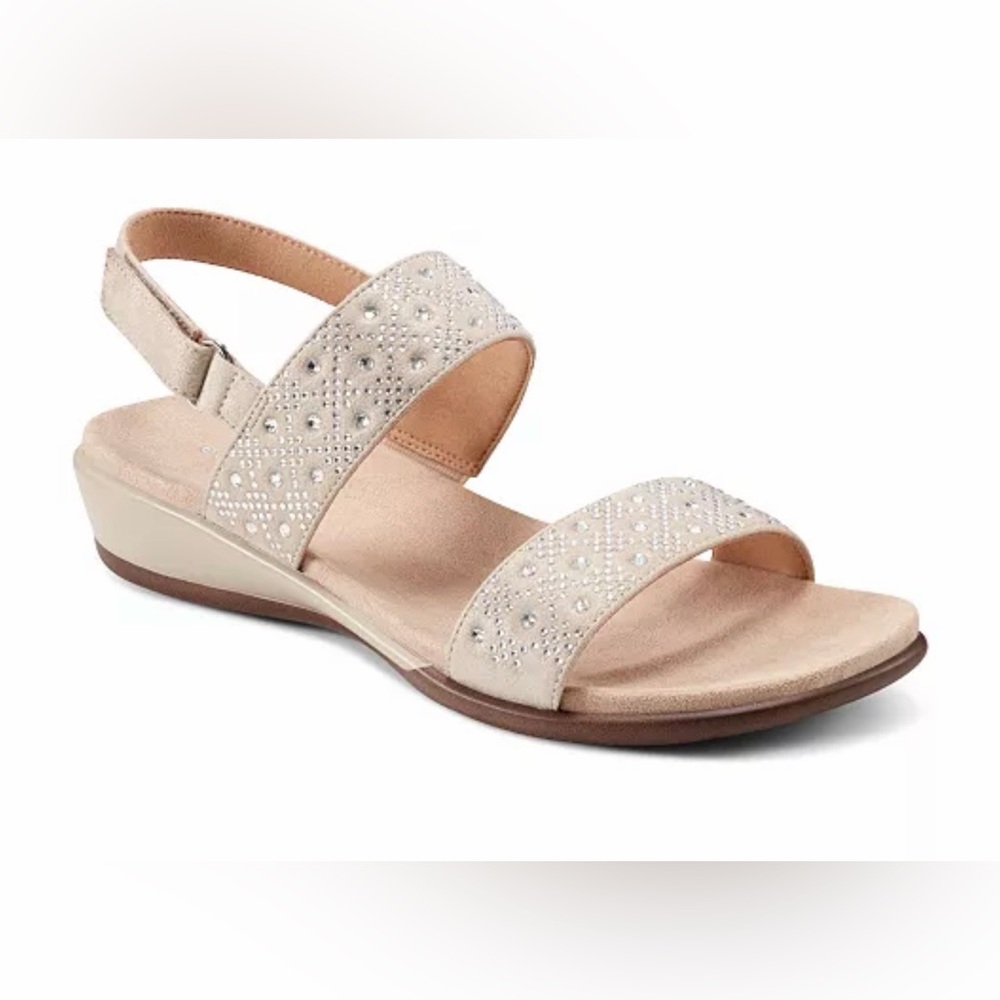 Easy Spirit Taupe Sandals with Embellishments